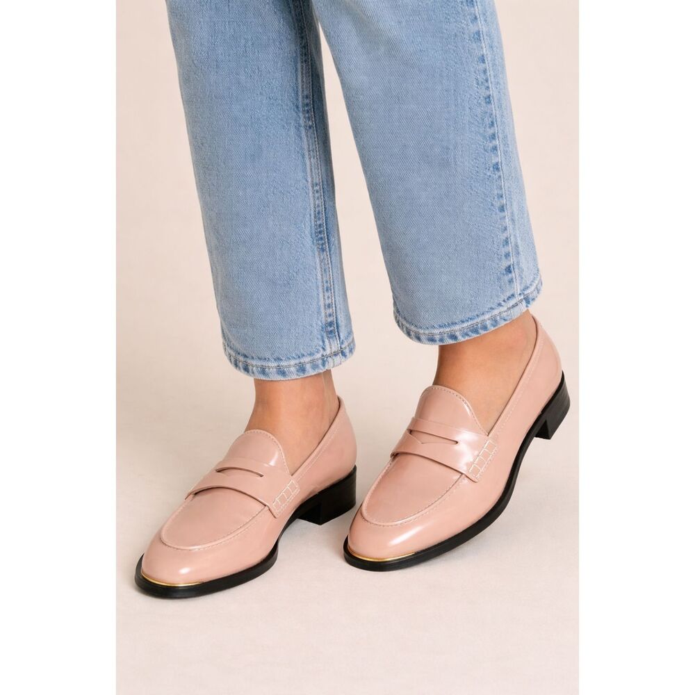 GUISSEPPE ZANOTTI Faridha‎ Patent Leather Loafers Nude NWOT